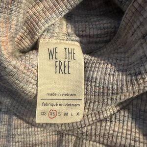 Free People Stonecold Ribbed Tunic Top in a marled gray color size XS